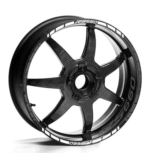 CSSPDM Einfach installieren Motorrad-Radaufkleber, Reflektierender Felgenaufkleber, 17 Zoll, Streifenband, Zubehör Für Aprilia RS660 RS 660(Style 9) von CSSPDM