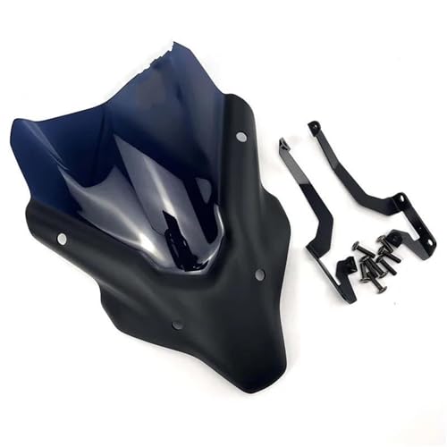 CSSPDM Lange Und Kurze Motorradzubehör-Windschutzscheiben-Aluminium-Kit-Verkleidung Für Y&amaha MT07 MT-07 FZ07 2021 2022(Style 4) von CSSPDM