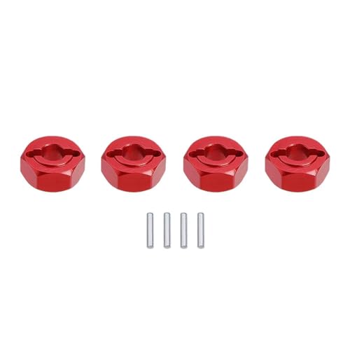 CSSPDM Sechskant-Radverbreiterungsadapter Aus Aluminiumlegierung Für 1/14 MJX Hyper Go 14209 14210(Rosso) von CSSPDM