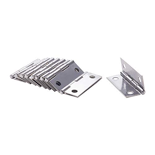 CSSQCSSUANB Klappscharniere, Scharnier, Türscharniere 2 x 4 x 6 x 8 x 10 x 12 x 38,28 mm, Edelstahl, 1,5 Zoll, Falttürscharniere, Hardware (Farbe: 6 Stück, Größe: 8 Stück)(10pcs) von CSSQCSSUANB