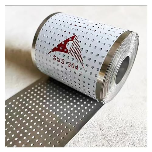 CSSQCSSUANB Perforiertes Metallblech, Metalllochplatte Lochblech aus Edelstahl 304, dekorativer Sieblochdurchmesser 8 mm (39 x 100 cm)(34x1000cm) von CSSQCSSUANB