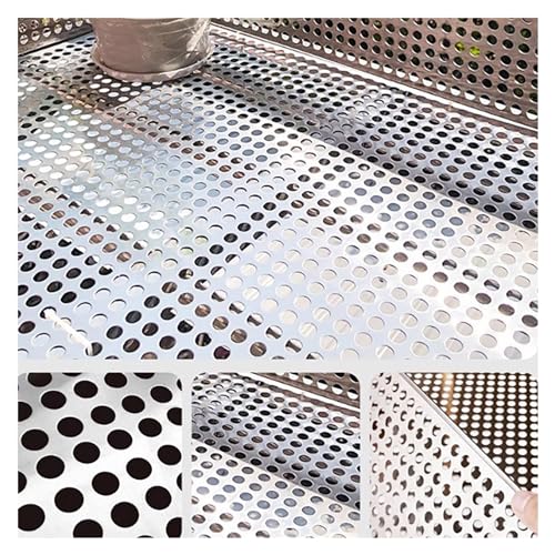 CSSQCSSUANB Perforiertes Metallblech, Metalllochplatte Lochblech aus Edelstahl 304, dekorativer Sieblochdurchmesser 8 mm (39 x 100 cm)(45x140cm) von CSSQCSSUANB