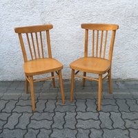 Paar 2 Stück Vintage Ton Kaffee Bistro Esszimmer Bentwood Stuhl Ton 70Er Jahre von CSSRretro