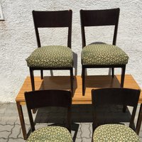 Set 4 Stück Vintage Art Deco Esszimmer Holz Stuhl 30Er Jahre Tschechoslowakei Up Zavody von CSSRretro