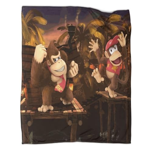 Donkey Kong Kuschelige 60x80inch(150x200cm),extra Flauschig Warm Als Sofadecke,Classic Games Couch- Oder Tagesdecke,Perfekt Für Kinder Teenager & Wohnzimmer von CSTAL
