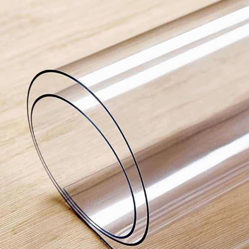 Bodenschutzmatte 60x80 100x140 150x200cm Bürostuhlunterlage Kratzfest Rutschfest 1mm PVC Transparent Unterlage Schreibtischstuhl für Büro Arbeitszimmer Schlafzimmer Bürostuhl Matte ( Size : 51x51in/13 von CSXCQM