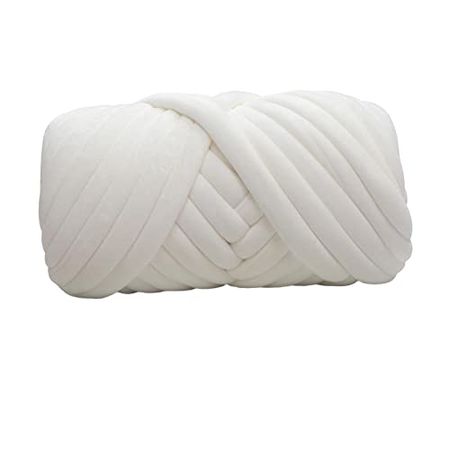1 kg Samt-Strickgarn, Armstricken, DIY, waschbar, Häkeln, weiches Schlauch, Riesengarn, zum Häkeln von Handtaschen, Handstricken, Haustierbett (Farbe J) von CSXMONEY