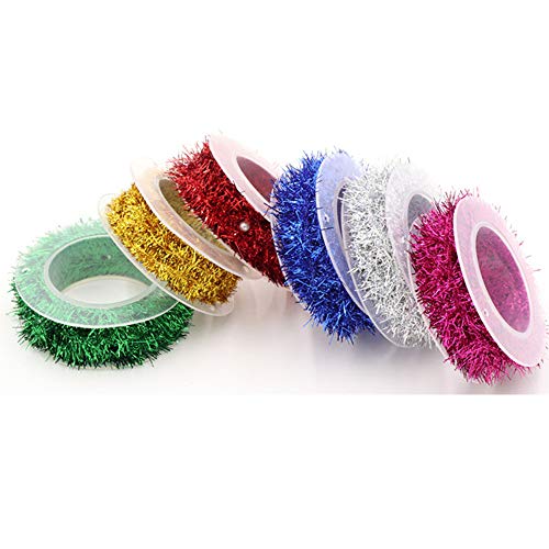 6 Rollen Weihnachtskranz, 1,5 m Metallband, für Weihnachtsbaum, Hochzeit, Geburtstag, Neujahr, Party-Dekorationen 6 Rollen Weihnachtskranz, 1,5 m Metallband, für Weihnachtsbaum, Hochzeit, Geburtstag, Neujahr, Party-Dekorationen von CSXMONEY