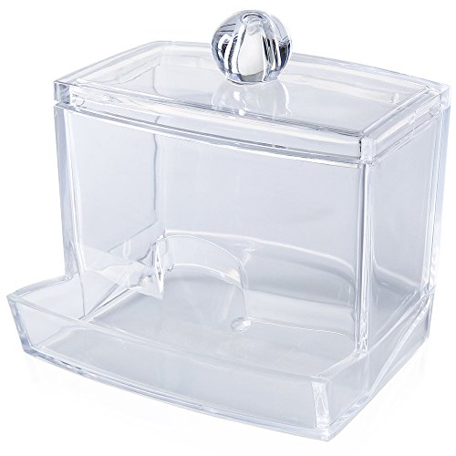 Transparenter Acryl-Q-Tip-Organizer mit Deckel, Acryl-Wattestäbchen-Aufbewahrungsspender Transparenter Acryl-Q-Tip-Organizer mit Deckel, Acryl-Wattestäbchen-Aufbewahrungsspender von CSXMONEY