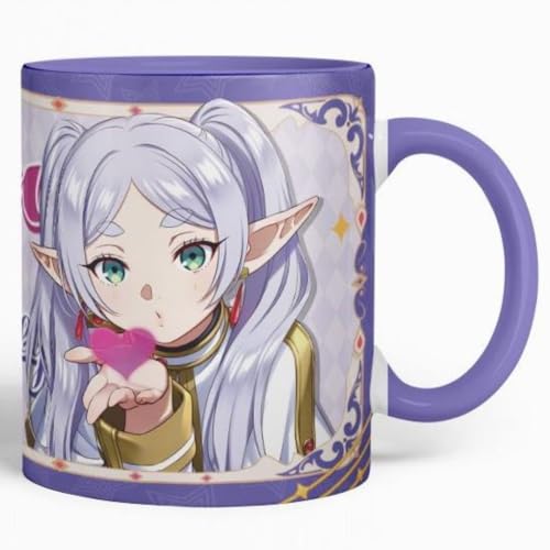 CSYJYMCFX Frieren Fern Beyond Journey's End Anime Tasse, Geschenk für Anime-Fans, für heiße oder kalte Getränke, Keramik, 300 ml von CSYJYMCFX