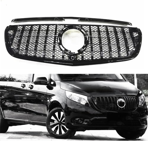 CSYKKL Auto Front Stoßstange Kühlergrill für Mercedes Benz W447 Metris Vito 2022-2023,Vorne Kapuze Kühlergrill,Verschleißfest Mittelnetz Kühlergrill Tuning Zubehör von CSYKKL