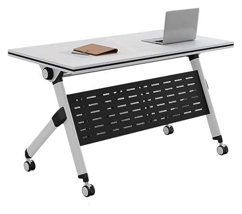 Besprechungstisch klappbar, Konferenzraumtische mit Rädern, großer rechteckiger Konferenz-Seminartisch mit Klappplatte(002,55x16x30in) von CSYQPDMBDL