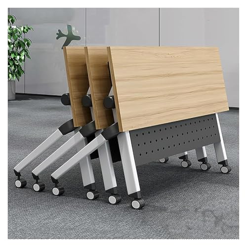 Besprechungstisch klappbar, Konferenzraumtische mit Rädern, großer rechteckiger Konferenz-Seminartisch mit Klappplatte(003,47x16x30in) von CSYQPDMBDL