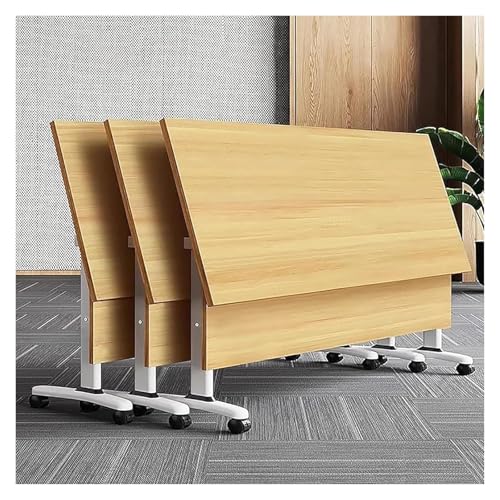 Besprechungstisch klappbar, Konferenzraumtische mit Rädern, großer rechteckiger Konferenz-Seminartisch mit Klappplatte(005,55x16x30in) von CSYQPDMBDL