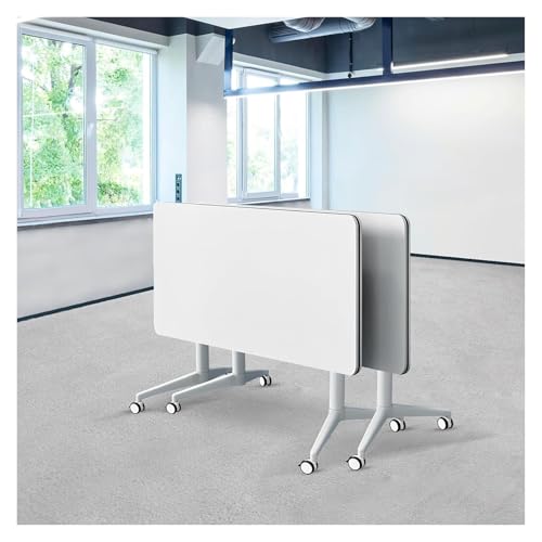 Besprechungstisch klappbar, Konferenzraumtische mit Rädern, großer rechteckiger Konferenz-Seminartisch mit Klappplatte von CSYQPDMBDL