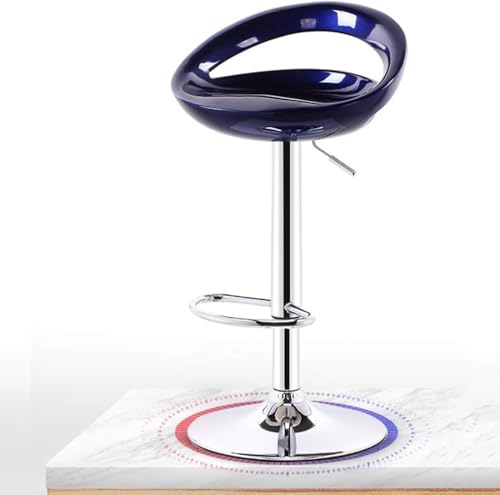 CSYQPDMBDL Barhocker, Tresenhocker, Barhocker, höhenverstellbarer Esszimmerstuhl mit Fußstütze, roter Thekenhocker, Sitzhöhe 60–80 cm(Blue) von CSYQPDMBDL