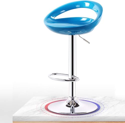 CSYQPDMBDL Barhocker, Tresenhocker, Barhocker, höhenverstellbarer Esszimmerstuhl mit Fußstütze, roter Thekenhocker, Sitzhöhe 60–80 cm(Light Blue) von CSYQPDMBDL
