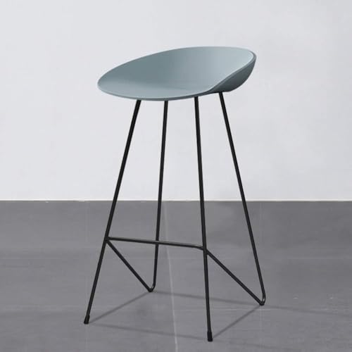CSYQPDMBDL Barhocker, Tresenhocker, Küchen-Esszimmerstuhl mit Fußstütze, Barhocker, Metallrahmen, Sitzhöhe 65 cm, 70 cm, 75 cm,(Grey,65cm) von CSYQPDMBDL