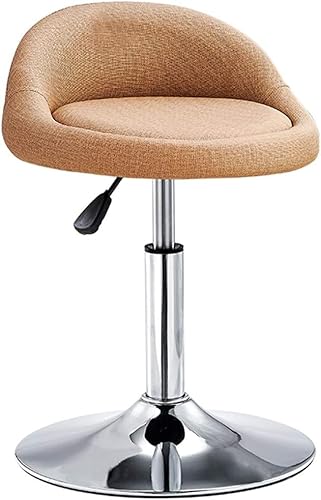 CSYQPDMBDL Barhocker, Tresenhocker, Küchenhocker, moderner Barhocker, Metall-Barhocker mit Thekenhöhe, runder Esszimmerstuhl mit gepolstertem Sitz(Brown,40-53cm) von CSYQPDMBDL