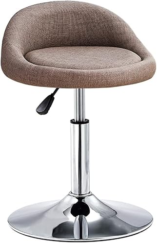 CSYQPDMBDL Barhocker, Tresenhocker, Küchenhocker, moderner Barhocker, Metall-Barhocker mit Thekenhöhe, runder Esszimmerstuhl mit gepolstertem Sitz(Coffee,40-53cm) von CSYQPDMBDL
