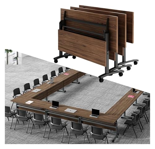 CSYQPDMBDL Besprechungstisch klappbar, Flip Top Mobile Training Table Rolling Seminar Meeting Table mit Lenkrollen(3pcs,120 * 60 * 75) von CSYQPDMBDL