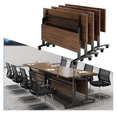 CSYQPDMBDL Besprechungstisch klappbar, Flip Top Mobile Training Table Rolling Seminar Meeting Table mit Lenkrollen(4pcs,120 * 60 * 75) von CSYQPDMBDL