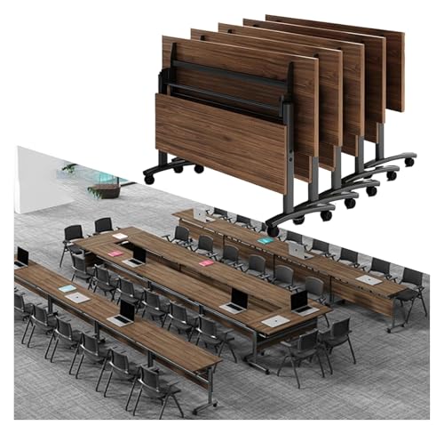CSYQPDMBDL Besprechungstisch klappbar, Flip Top Mobile Training Table Rolling Seminar Meeting Table mit Lenkrollen(5pcs,140 * 60 * 75) von CSYQPDMBDL