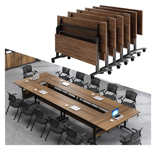 CSYQPDMBDL Besprechungstisch klappbar, Flip Top Mobile Training Table Rolling Seminar Meeting Table mit Lenkrollen(6pcs,120 * 60 * 75) von CSYQPDMBDL