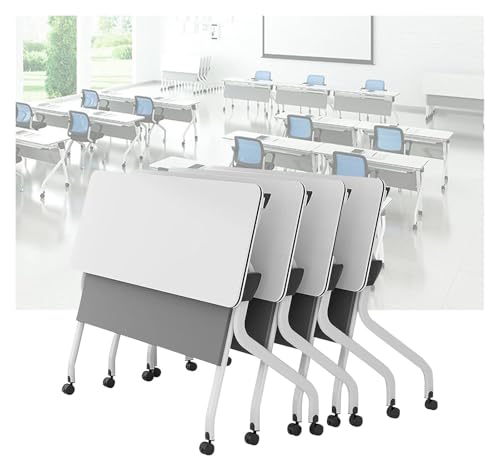 CSYQPDMBDL Besprechungstisch klappbar, Flip Top Mobiler Schulungstisch Besprechungstisch for Büro, Konferenzraum, Klassenzimmer(4pack) von CSYQPDMBDL