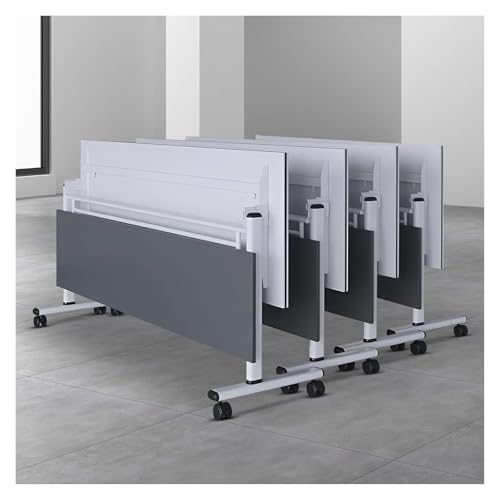 CSYQPDMBDL Besprechungstisch klappbar, Mit Rollen, rechteckiger modularer Konferenzraumtisch, for Büroschulungen(6pcs,140 * 65 * 75cm) von CSYQPDMBDL