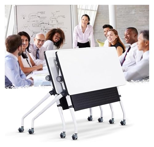 CSYQPDMBDL Besprechungstisch klappbar, Mobile Flip Top-Besprechungstische, moderner klappbarer Konferenztisch mit Rädern(70.8inch,2Pack) von CSYQPDMBDL