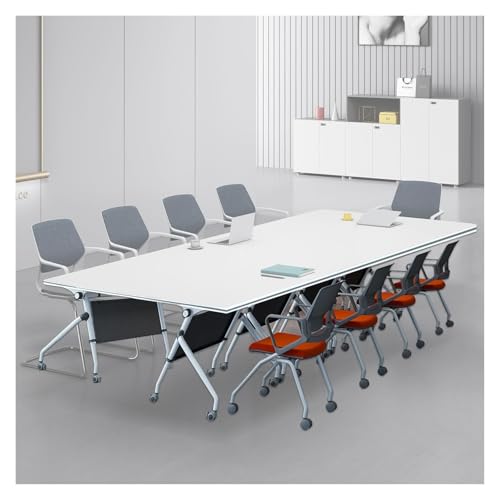 CSYQPDMBDL Besprechungstisch klappbar, Mobiler Flip-Top-Schulungstisch, moderner rechteckiger Faltbarer Büro-Konferenztisch(4pack) von CSYQPDMBDL