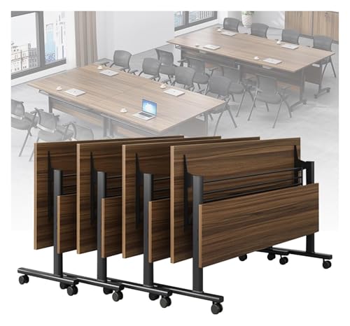 CSYQPDMBDL Besprechungstisch klappbar, Mobiler Klapptisch mit Rollen und geräuschlosen Feststellrädern, tragbares Seminar- und Schulungstreffen(4 Pack,47.2x23.6x29.5inch) von CSYQPDMBDL