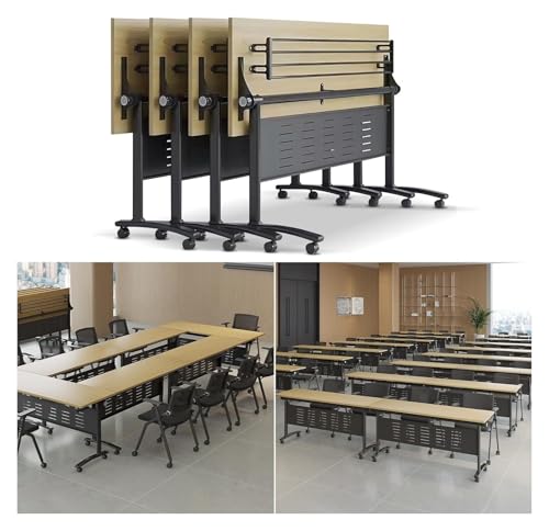 CSYQPDMBDL Besprechungstisch klappbar, Modularer Schulungstisch for den Empfang im Konferenzraum(4pack) von CSYQPDMBDL