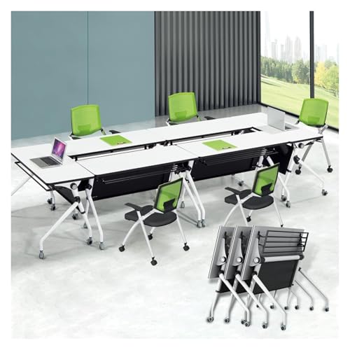 CSYQPDMBDL Besprechungstisch klappbar, Rollender Besprechungs-Seminartisch mit Lenkrolle, Klapp-Konferenztisch fürs Büro(1pack) von CSYQPDMBDL