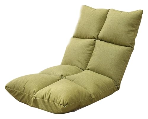CSYQPDMBDL Bodenstuhl Faltbar, Bodenstuhl mit Verstellbarer, 5 Gänge Verstellbarer Freizeit-Meditationsstuhl mit Rückenlehne for Wohnzimmer(Dark Green) von CSYQPDMBDL