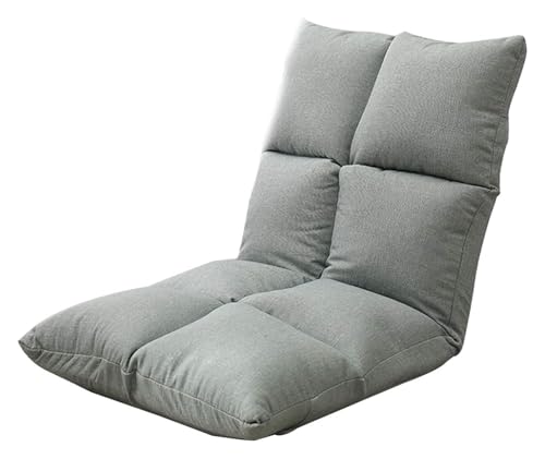 CSYQPDMBDL Bodenstuhl Faltbar, Bodenstuhl mit Verstellbarer, 5 Gänge Verstellbarer Freizeit-Meditationsstuhl mit Rückenlehne for Wohnzimmer(Light Green) von CSYQPDMBDL