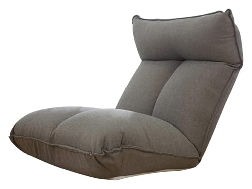 CSYQPDMBDL Bodenstuhl Faltbar, Bodenstuhl mit Verstellbarer, 5 Gänge frei einstellbar mit Rückenlehne Faltbarer Einzelbodenstuhl for Schlafzimmer Wohnzimmer(Dark Gray) von CSYQPDMBDL