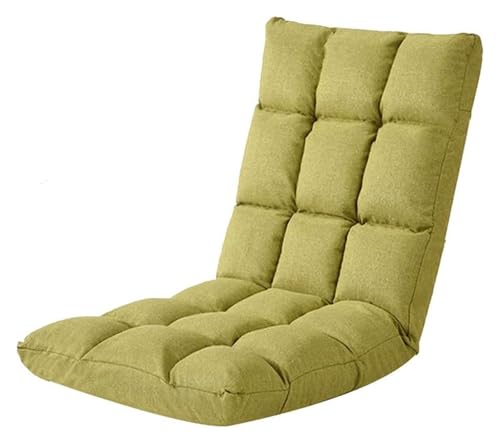 CSYQPDMBDL Bodenstuhl Faltbar, Bodenstuhl mit Verstellbarer, 5 Gang-Anpassung Rückenlehne Stuhl Ergonomie Computer Stuhl Geeignet for Vier Jahreszeiten(Green) von CSYQPDMBDL