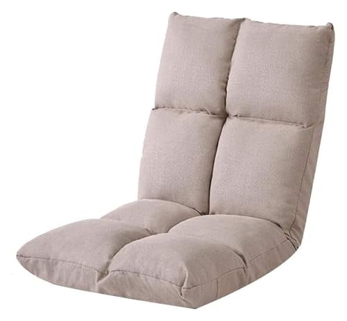 CSYQPDMBDL Bodenstuhl Faltbar, Bodenstuhl mit Verstellbarer, 5-Gang-Einstellung Boden Lounge Chair Abnehmbares und waschbares Lazy Folding Small Sofa(Grey) von CSYQPDMBDL
