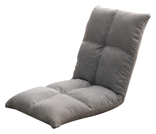 CSYQPDMBDL Bodenstuhl Faltbar, Bodenstuhl mit Verstellbarer, 5-stufig Verstellbarer, Abnehmbarer und waschbarer Lazy Chair for das Wohnzimmer mit Erkerfenster(Light Blue,Small) von CSYQPDMBDL