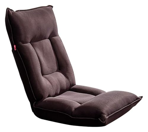 CSYQPDMBDL Bodenstuhl Faltbar, Bodenstuhl mit Verstellbarer, Abnehmbarer und waschbarer, integrierter Latex-Kissen-Faltbarer gepolsterter Bodenstuhl(Brown) von CSYQPDMBDL