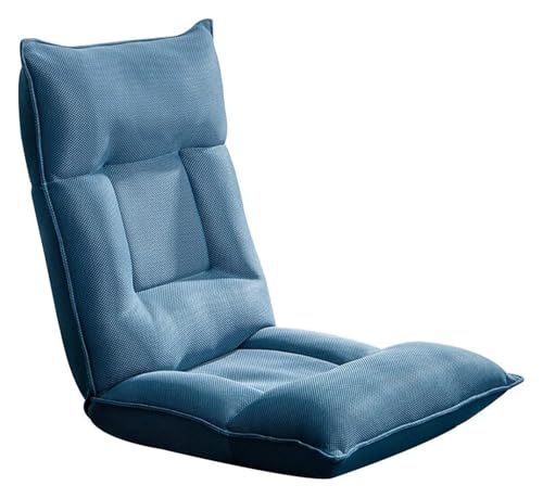 CSYQPDMBDL Bodenstuhl Faltbar, Bodenstuhl mit Verstellbarer, Abnehmbarer und waschbarer, integrierter Latex-Kissen-Faltbarer gepolsterter Bodenstuhl(Dark Blue) von CSYQPDMBDL