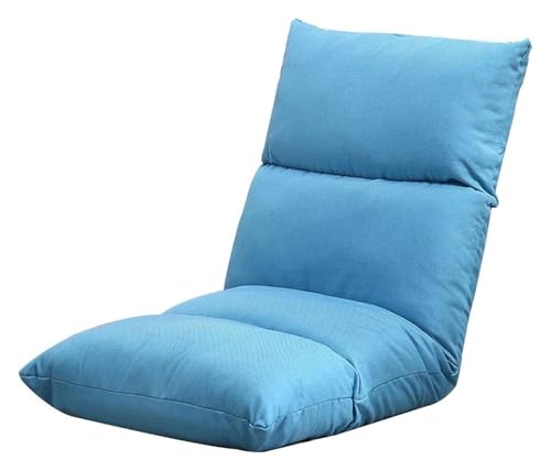 CSYQPDMBDL Bodenstuhl Faltbar, Bodenstuhl mit Verstellbarer, Abnehmbarer und waschbarer Lazy Sofa 6-stufig Verstellbarer Meditationsstuhl(Blue) von CSYQPDMBDL
