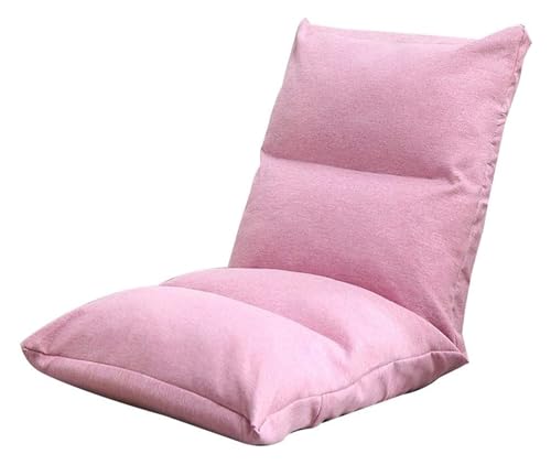 CSYQPDMBDL Bodenstuhl Faltbar, Bodenstuhl mit Verstellbarer, Abnehmbarer und waschbarer Lazy Sofa 6-stufig Verstellbarer Meditationsstuhl(Light red) von CSYQPDMBDL