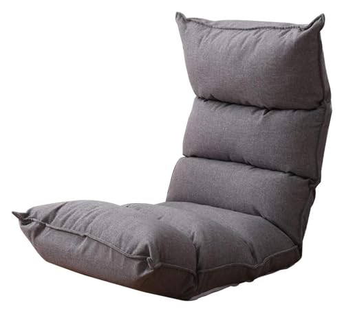 CSYQPDMBDL Bodenstuhl Faltbar, Bodenstuhl mit Verstellbarer, Abnehmbarer und waschbarer Moon Chair Bettsessel for Balkon-Erkerfenster(Galaxy Gray) von CSYQPDMBDL