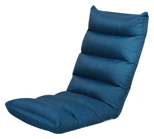 CSYQPDMBDL Bodenstuhl Faltbar, Bodenstuhl mit Verstellbarer, Abnehmbarer und waschbarer ergonomischer Freizeitbettstuhl(Blue) von CSYQPDMBDL
