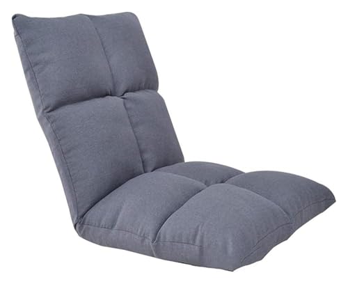 CSYQPDMBDL Bodenstuhl Faltbar, Bodenstuhl mit Verstellbarer, Abnehmbares und waschbares Lazy Sofa, mehrstufige Einstellung, kleines Sofa for Erkerfenster(Light Gray) von CSYQPDMBDL