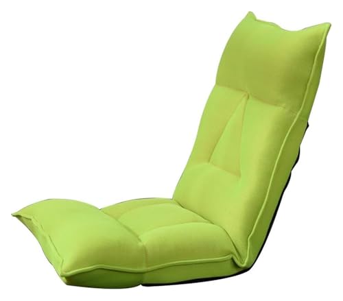 CSYQPDMBDL Bodenstuhl Faltbar, Bodenstuhl mit Verstellbarer, Computerstuhl mit 6 Geschwindigkeitsstufen und abnehmbarem und waschbarem Einzelbett for das Schlafzimmer mit Balkon(Green) von CSYQPDMBDL