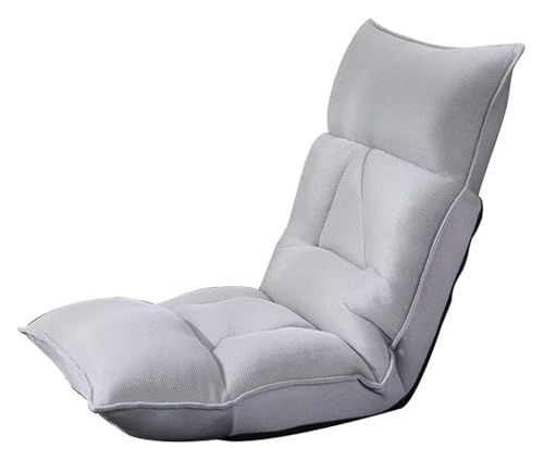 CSYQPDMBDL Bodenstuhl Faltbar, Bodenstuhl mit Verstellbarer, Computerstuhl mit 6 Geschwindigkeitsstufen und abnehmbarem und waschbarem Einzelbett for das Schlafzimmer mit Balkon(Grey) von CSYQPDMBDL